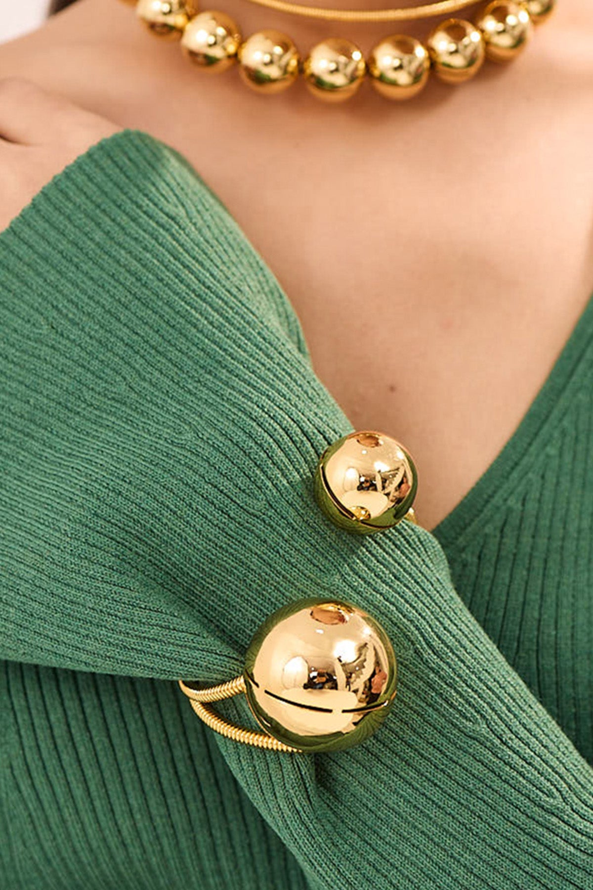 Buy Gold Plated Pearls Palm Cuff by Ruhheite for Women online at ScrollnShops